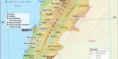 Karta över gamla Libanon