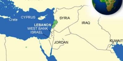 Libanon på karta